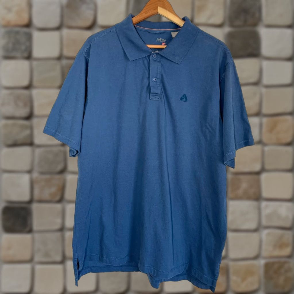 Nike ACG Nike ACG Polo Shirt Men's XL Organic Cotton 30+ Sun Protection Blue Polo Shirt Mens XL Organic Cotton 30+ Sun Protection Nike ACG Polo Shirt Blue Size US XL / EU 56 / 4 - 1 Thumbnail