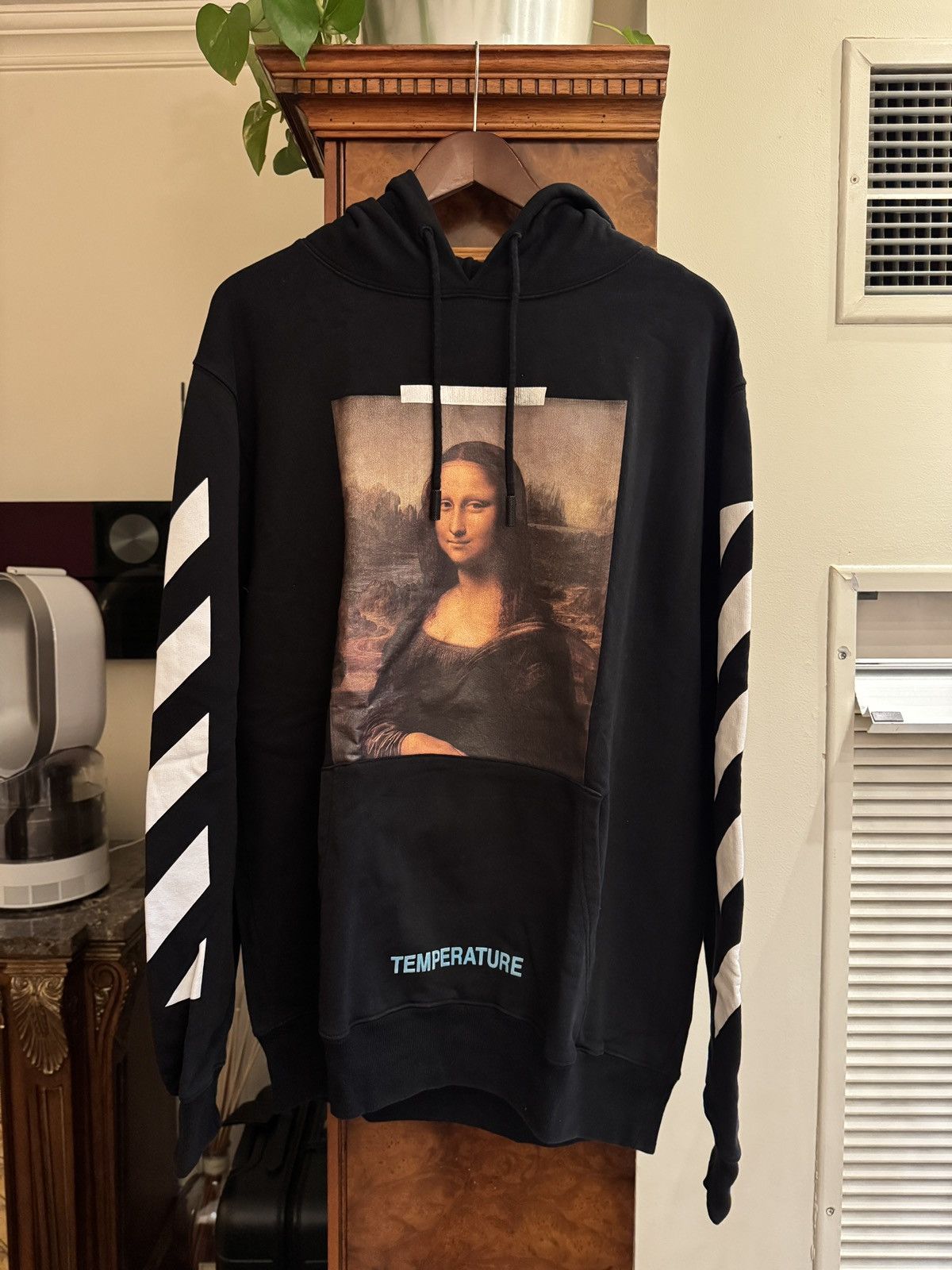 Off-White Off-White Black Mona Lisa Hoodie with Back Logo Detailing Size US M / EU 48-50 / 2 - 1 Thumbnail