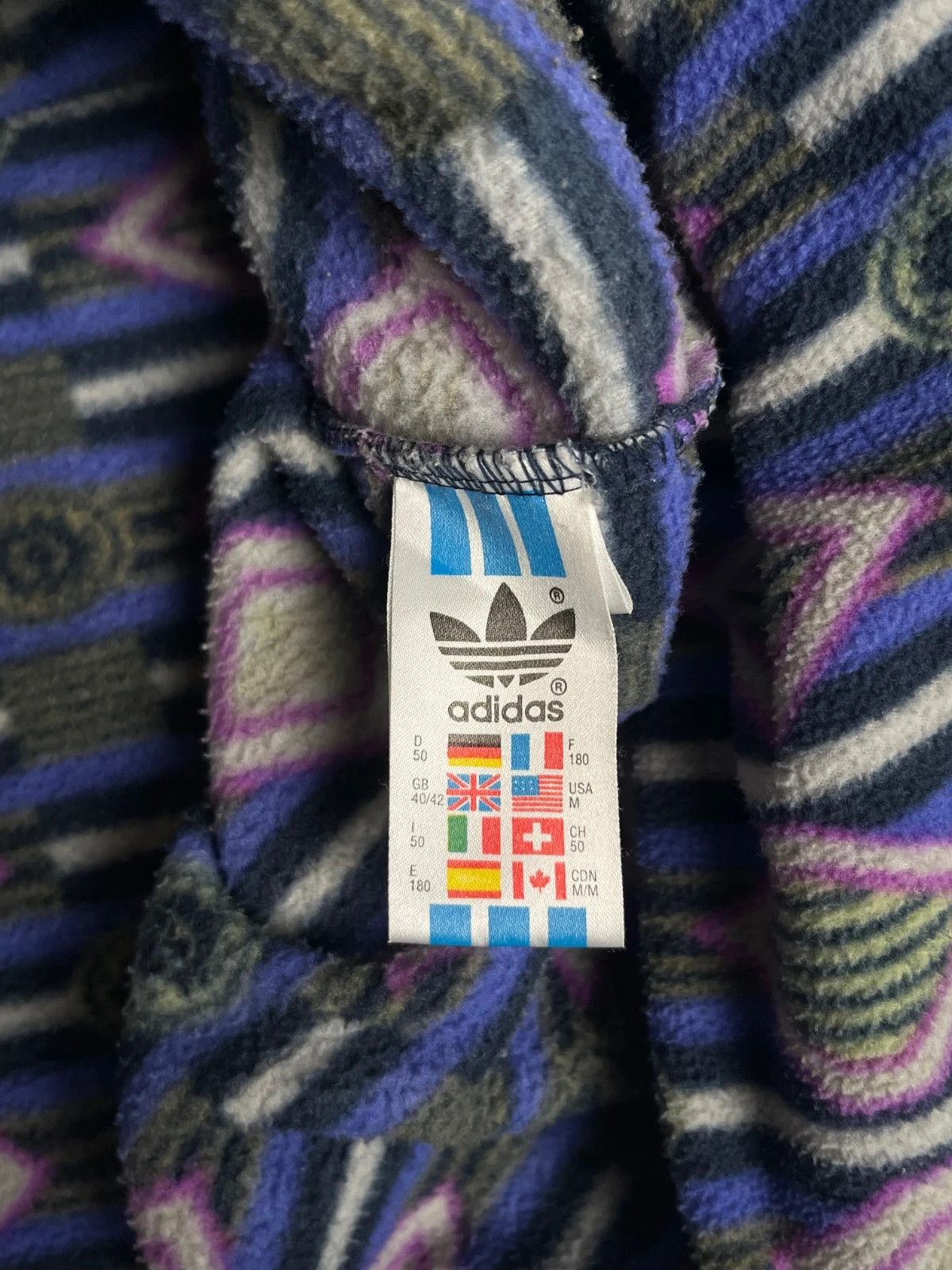 Adidas Vintage 90s Adidas Synchilla Multicolour Fleece RARE Size US M / EU 48-50 / 2 - 5 Thumbnail