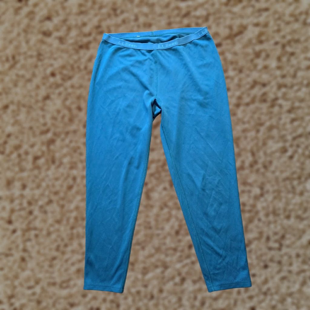 Vintage LL Bean Pants Womens Size Large Blue Midweight Base Layer Warm Outdoors Thermal Size 36" / US 14 / IT 50 - 1 Thumbnail