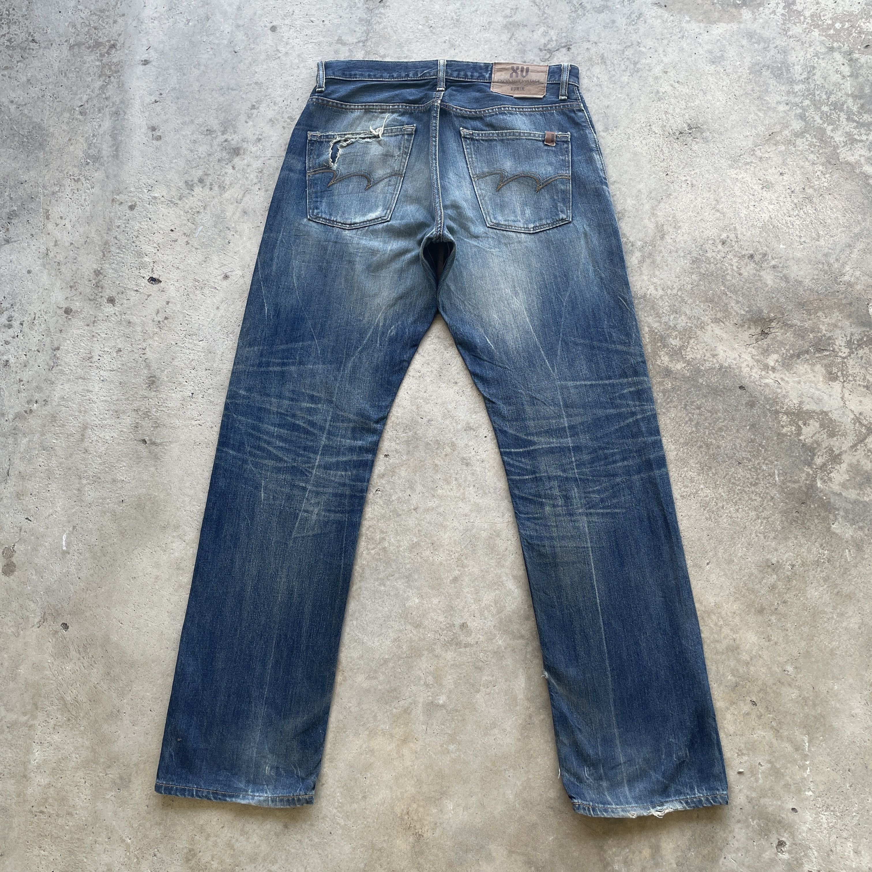 Edwin Vintage Edwin XV Distressed Rusty Jeans Faded Denim Pants Size US 32 / EU 48 - 11 Thumbnail