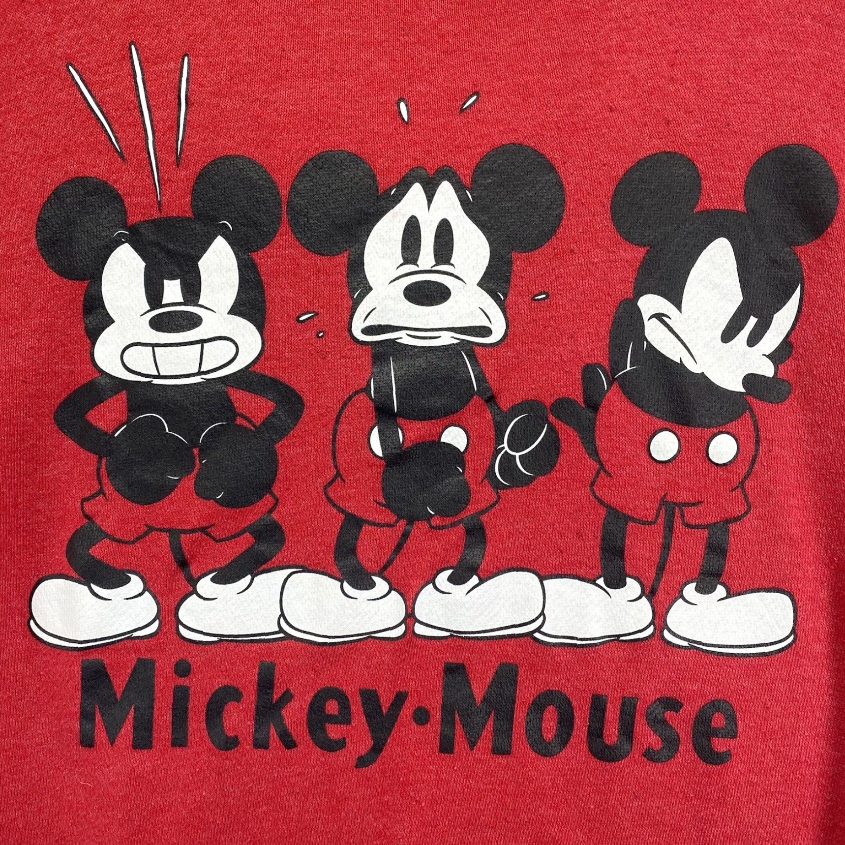 Disney Disney Sweatshirt Women’s Mickey Mouse Long Sleeve Crewneck Large Face Graphic Red Medium Regular Fit Size M / US 6-8 / IT 42-44 - 2 Thumbnail