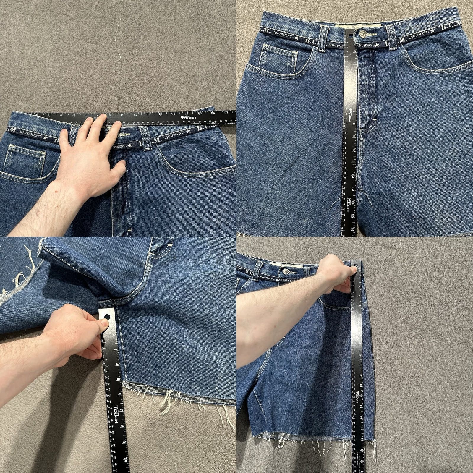 Vintage VINTAGE B.U.M. Equipment Shorts 32 Blue Denim Cutoff Jorts Relaxed 90s Mens Size US 32 / EU 48 - 8 Thumbnail