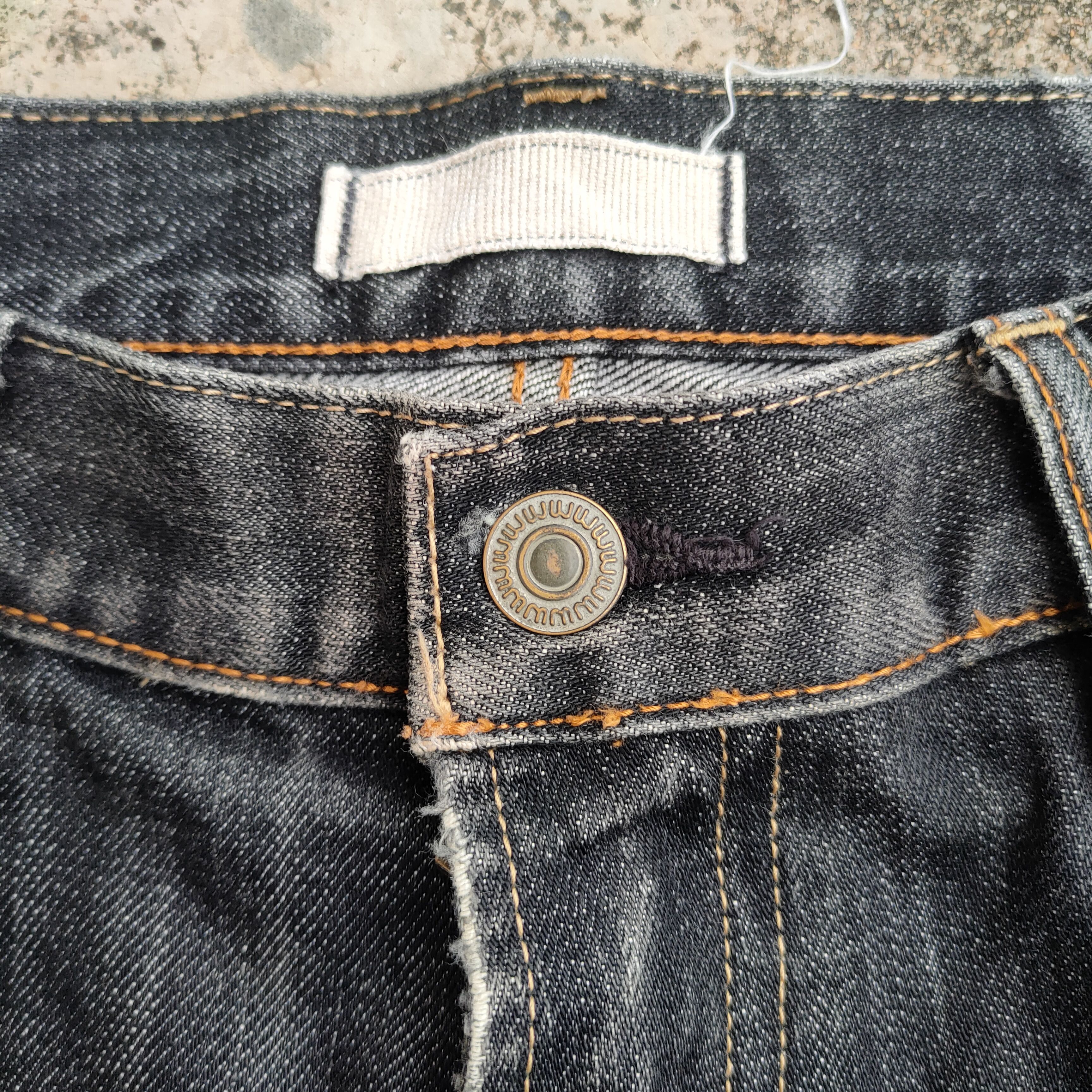 Japanese Brand vintage Japan faded black ripped jeans denim pants Size US 33 - 6 Thumbnail