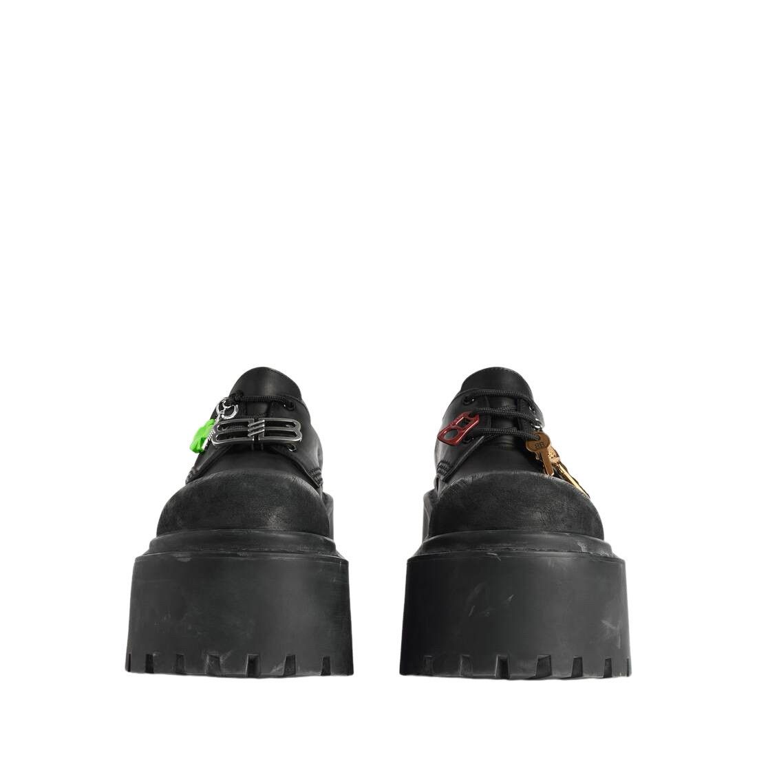 BALENCIAGA Strike Platform With Charms $1450 Black Derby Sho