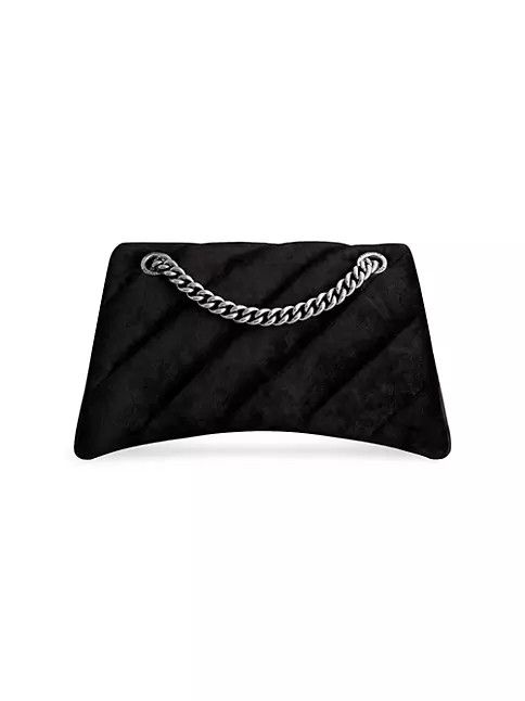 o1in1g0724 Size : OS / Crush Chain Bag Quilted Velvet