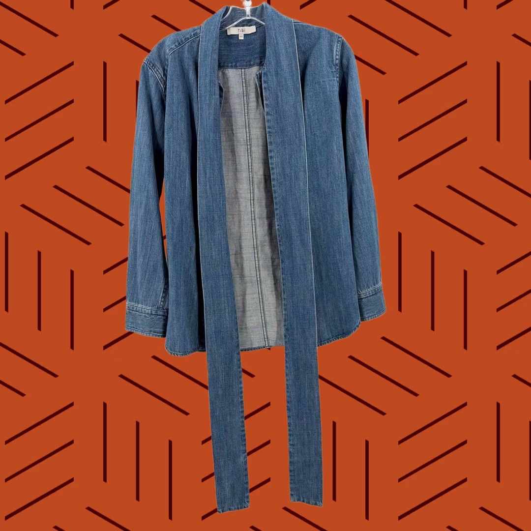 Tibi Tibi Denim Open Jacket Blue XXS - Pre-Owned Size XXS / US 00 / IT 34 - 1 Thumbnail