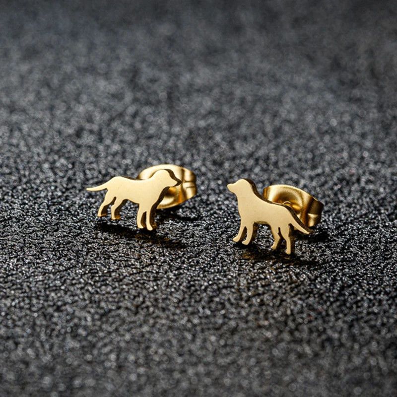 Jewelry Dog Mini Stud Earrings Charm Earring Gift Size ONE SIZE - 1 Thumbnail