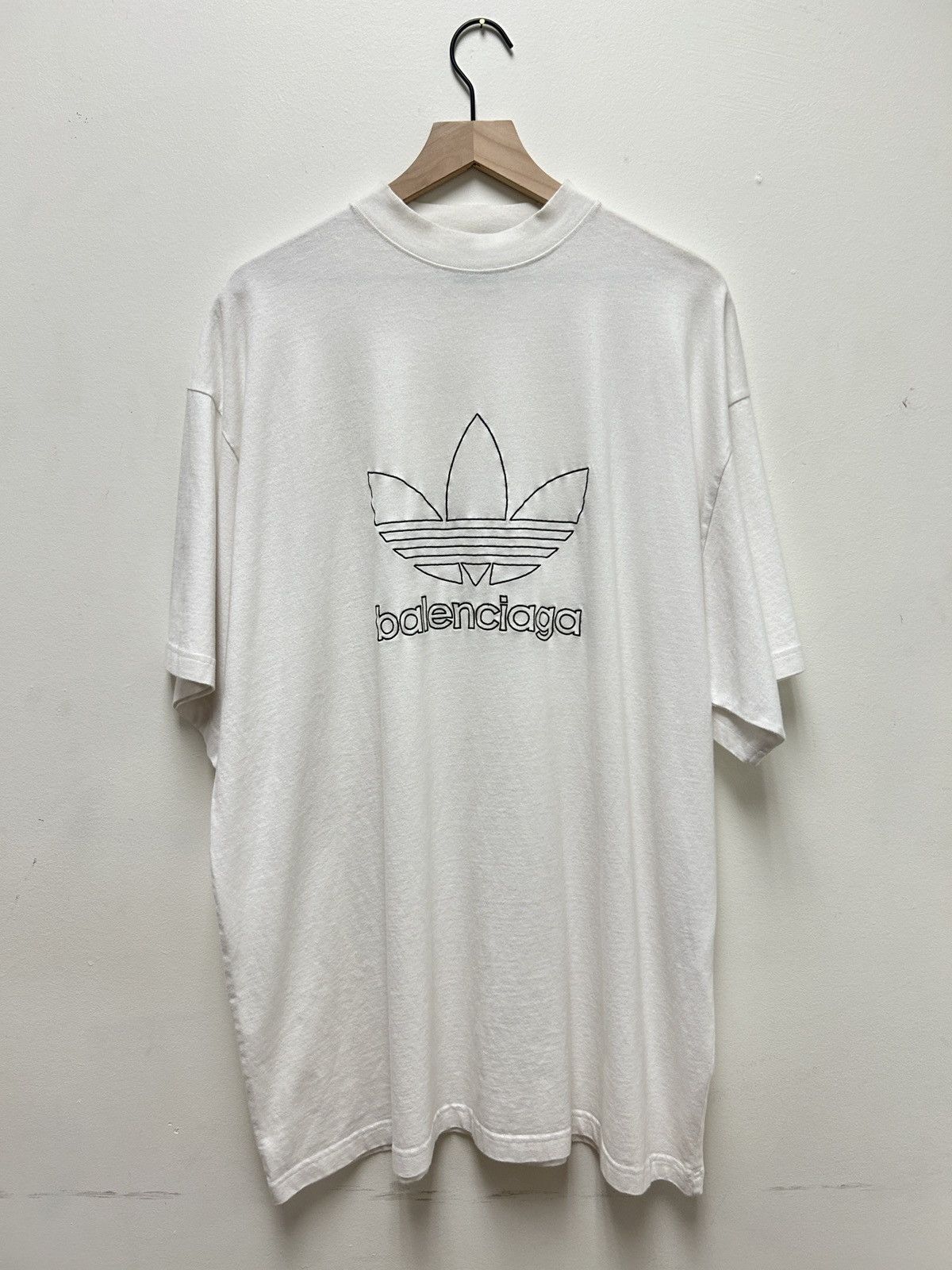 Balenciaga SS22 Oversized Boxy Logo Tee Size US L / EU 52-54 / 3 - 1 Thumbnail