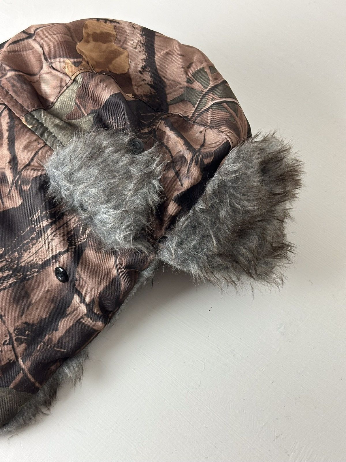 Hysteric Glamour × Vintage Crazy Y2K RealThree Mohair Fuzzy Hat Ushanka Punk Huge Size ONE SIZE - 2 Thumbnail