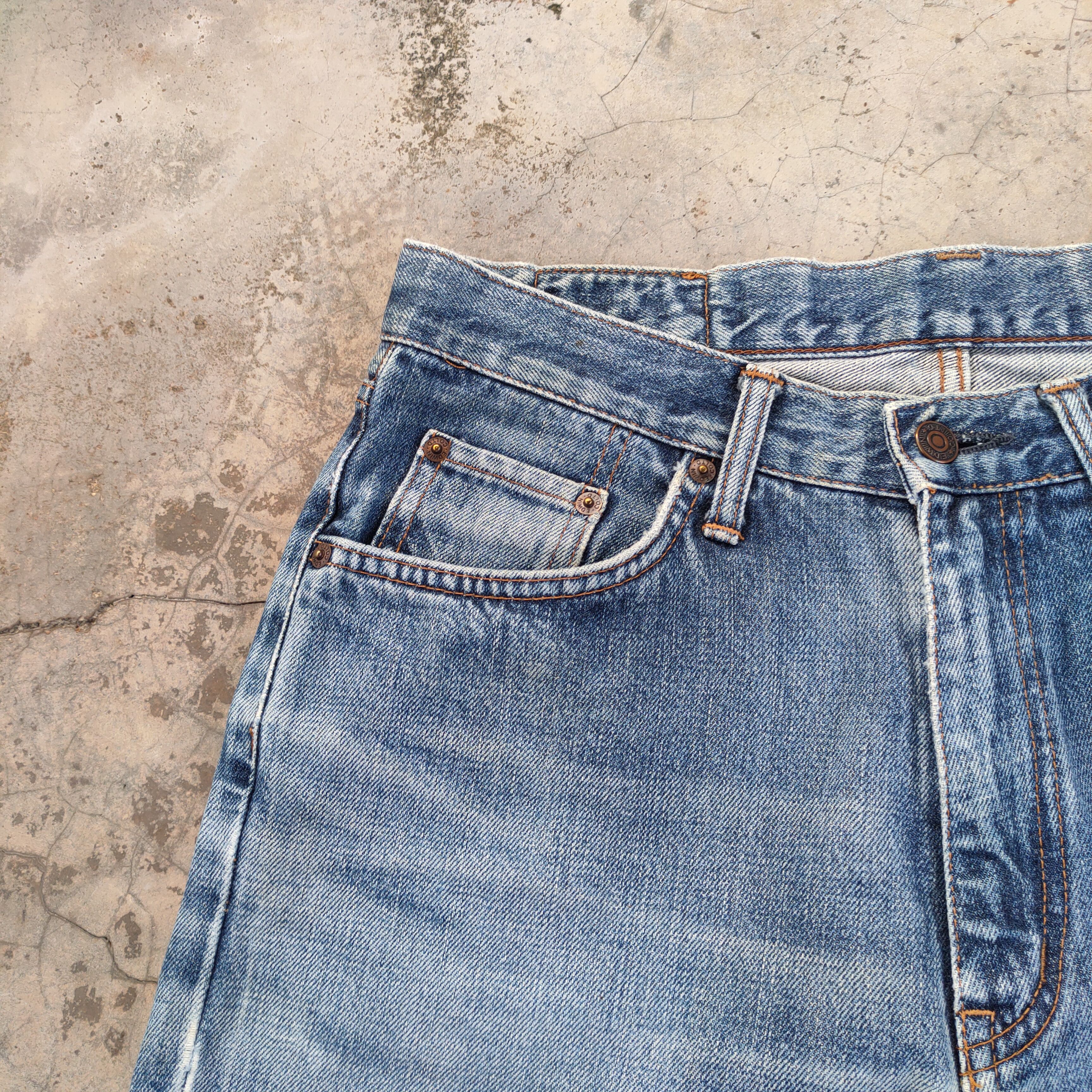 Japanese Brand EDWIN VINTAGE FADED DISTRESSED JEAN DENIM PANTS W32 Size US 32 / EU 48 - 6 Thumbnail