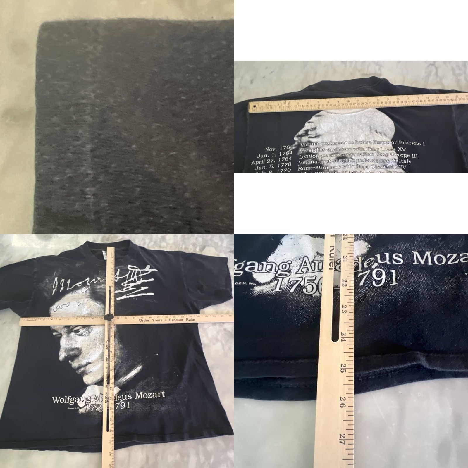 Doublet VINTAGE Mozart Single Stitch T-Shirt Men’s XL Black Face Double Sided Shirt Mens XL Black 90s Size US XL / EU 56 / 4 - 8 Thumbnail