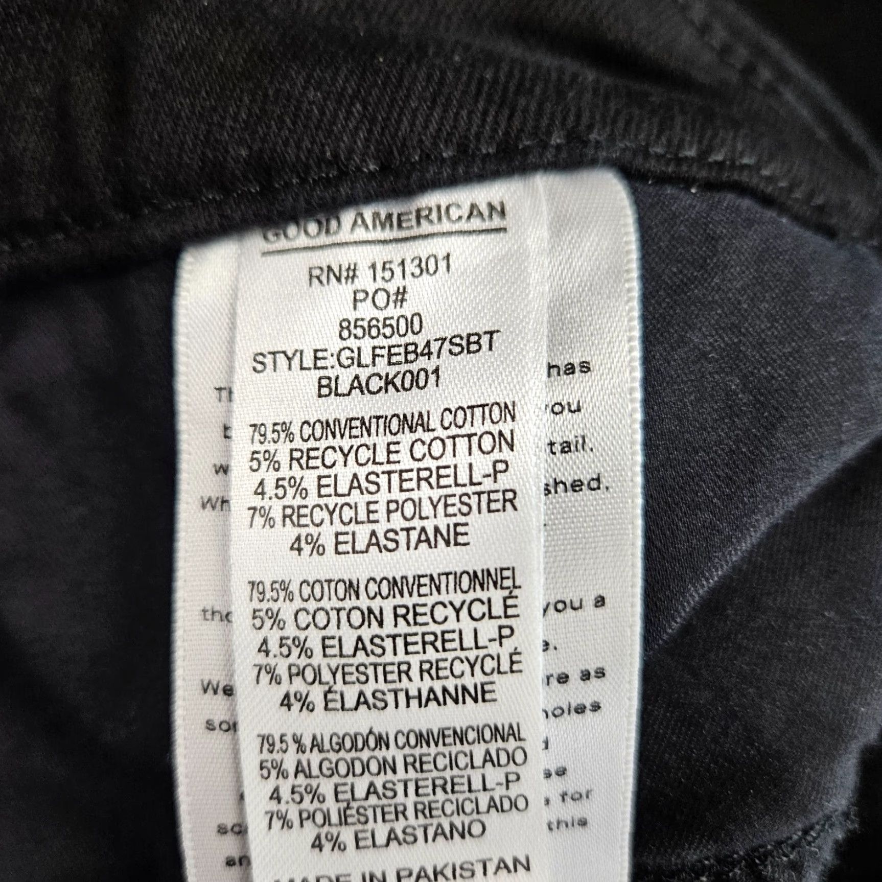 Good American Good American Jeans Womens Flare Jeans plus 24 Black Button Fly High Rise Size 42" / US 20 - 6 Thumbnail
