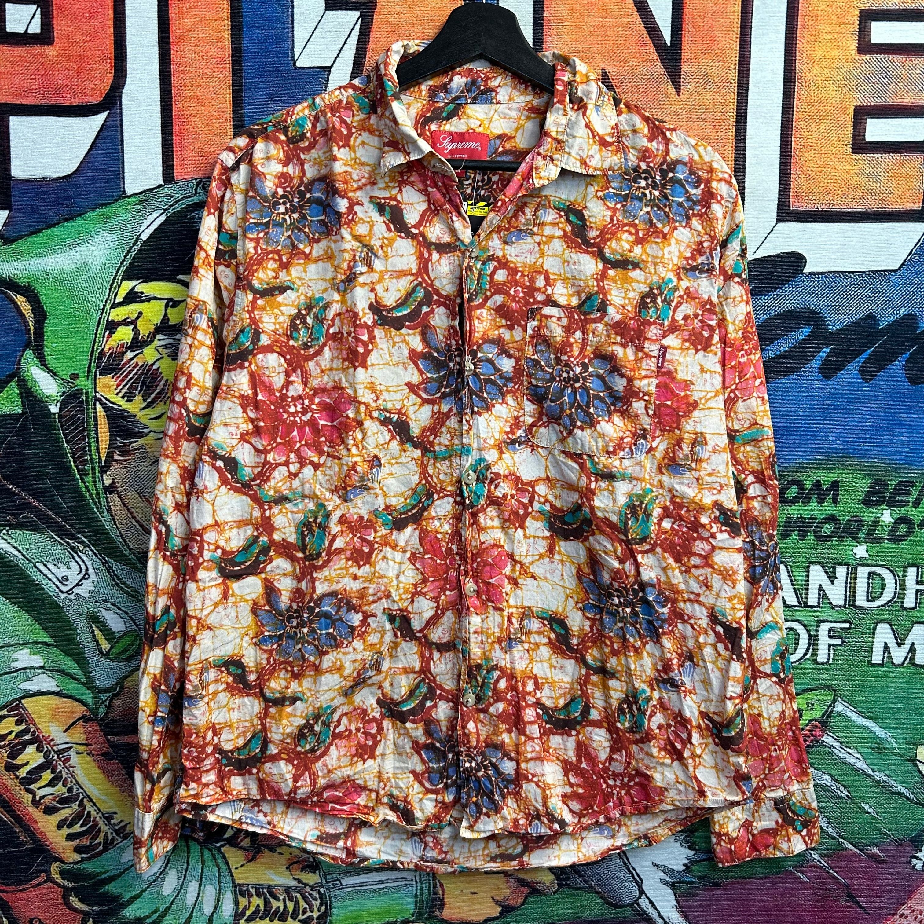 Supreme Supreme Acid Floral Button Up Shirt Size Medium | Grailed