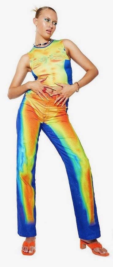Jaded London Jaded London Thermal Heat Map Jeans - Size [Size] Size 34" / US 12 / IT 48 - 5 Thumbnail