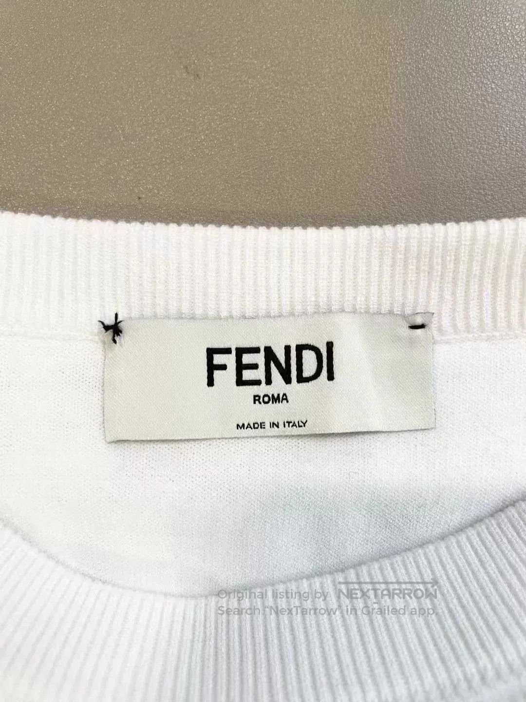 Fendi Fendi White Knit Logo Midi Skirt. Size US 36 / EU 52 - 4 Thumbnail