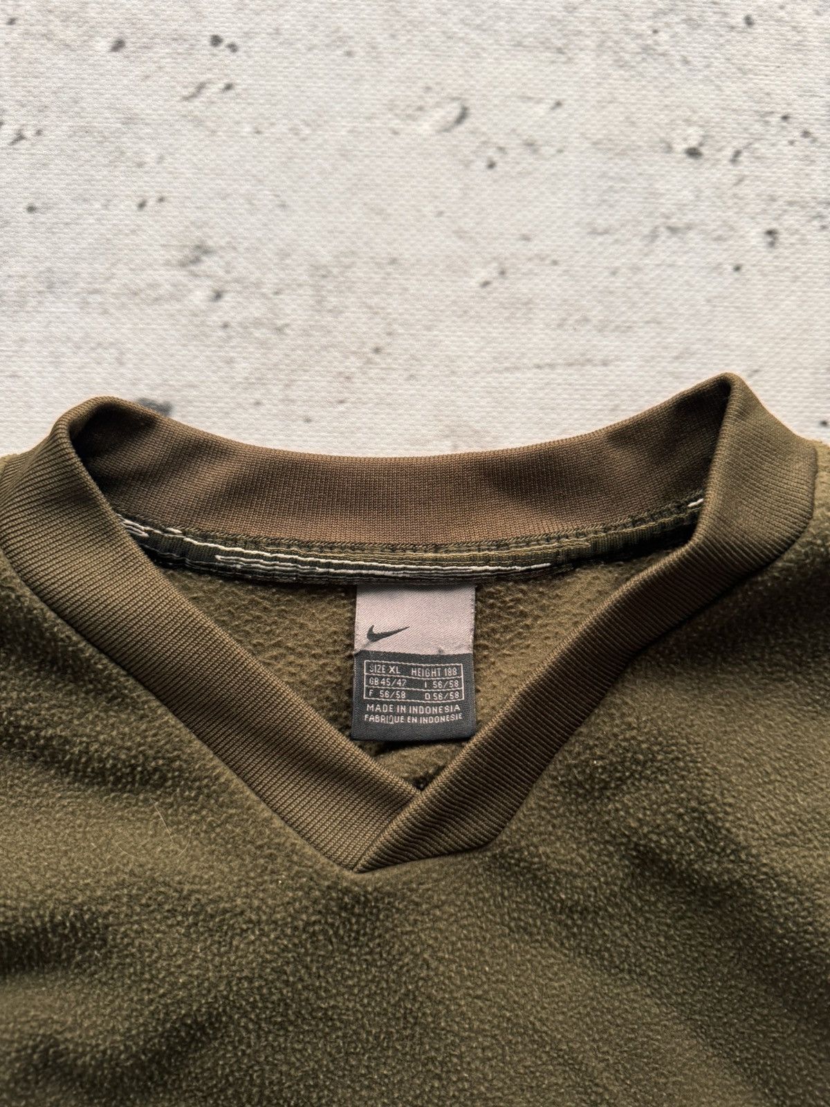 Nike × Vintage NIKE VINTAGE TEDDY BASIC LOGO OVERSIZE BOXY SWEATSHIRT Size US XL / EU 56 / 4 - 5 Thumbnail