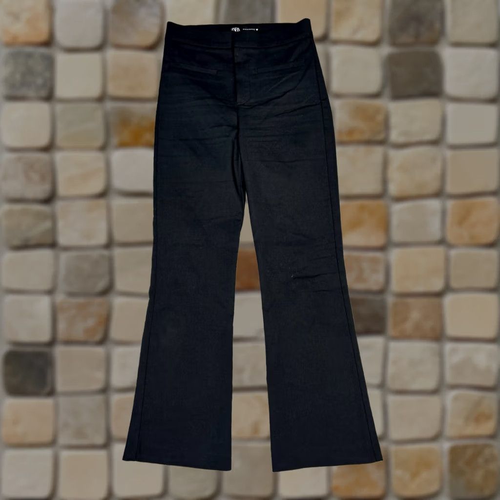 zara black dress pants women's black dress pants straight leg Zara Woman Black Mid Rise Side Zip  Straight Leg Trouser Dress Pants Si  Brie-parroquiadesanalbertomagno.com