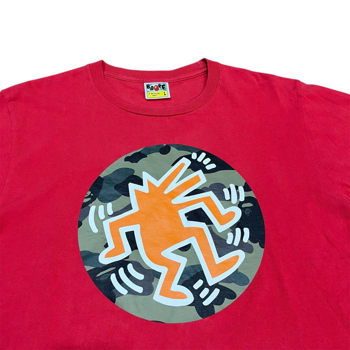 Bape × Keith Haring Bape x Keith Haring Tee 5 Red Hombre Streetwear Size US L / EU 52-54 / 3 - 2 Thumbnail