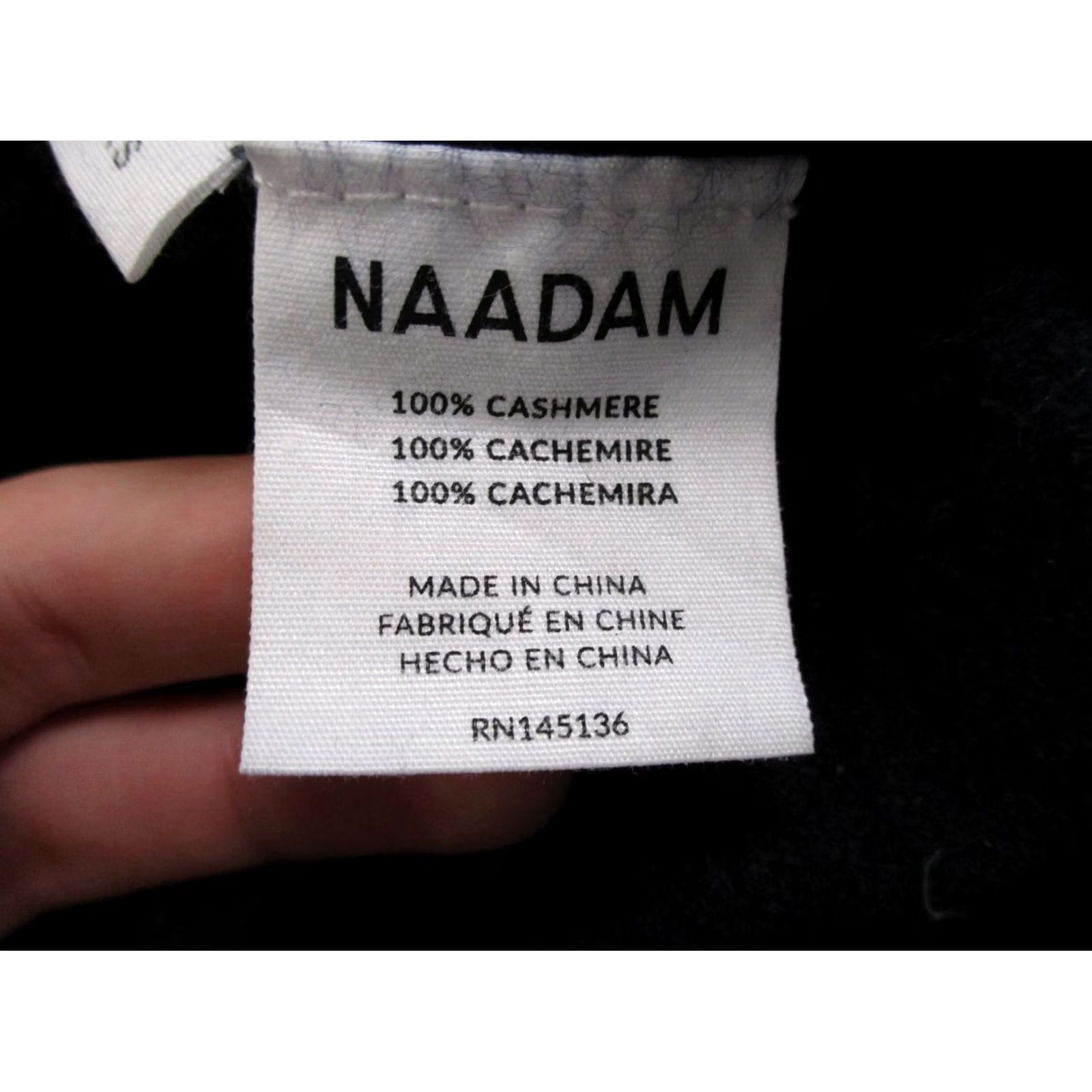 NAADAM Naadan Sweater Womens XS Navy Blue Pullover Crew Neck Casual Lightweight Knit Wool Black 90s Outdoor Womens Size XS / US 0-2 / IT 36-38 - 7 Thumbnail