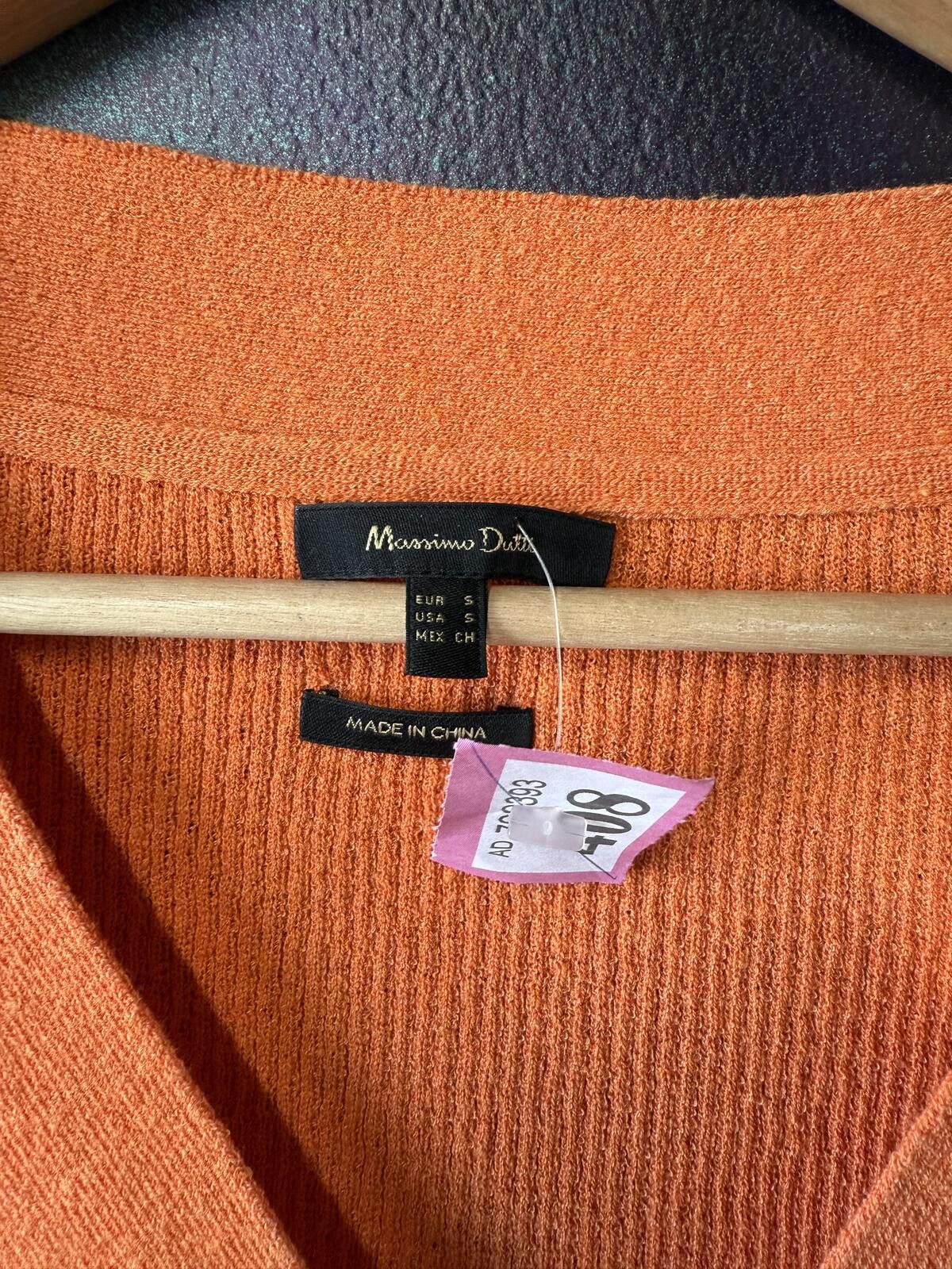 Other Massimo Dutti bright orange ribbed knit cardigan Size S / US 4 / IT 40 - 2 Thumbnail