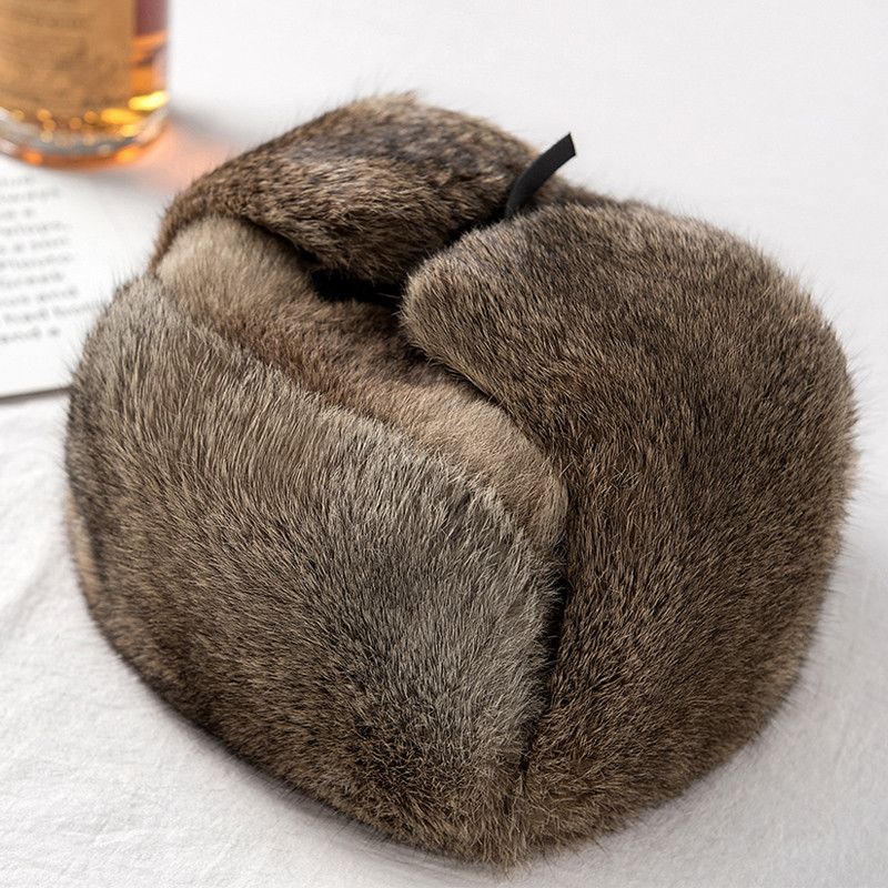 Other Unisex Genuine Sheepskin Real Rabbit Fur Hats Size ONE SIZE - 2 Thumbnail