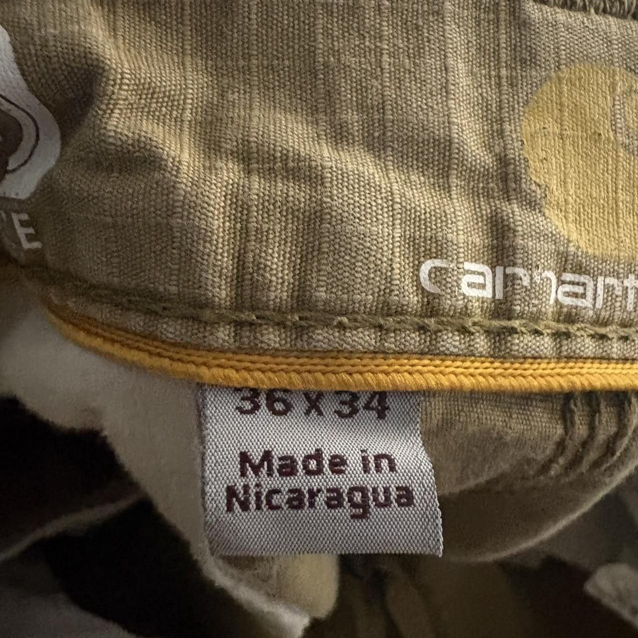 Carhartt Crazy Vintage Y2K/2000s Carhartt Tan Khaki Relaxed Fit Workwear Cargo Pants! Size US 36 / EU 52 - 6 Thumbnail