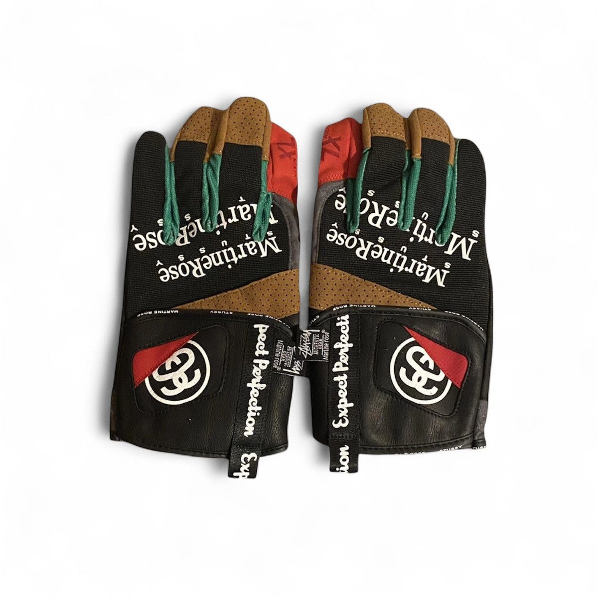 小物 STUSSY Learher Bike Gloves Stussy Leather Bike Gloves Black/White Men's - SS24 - US