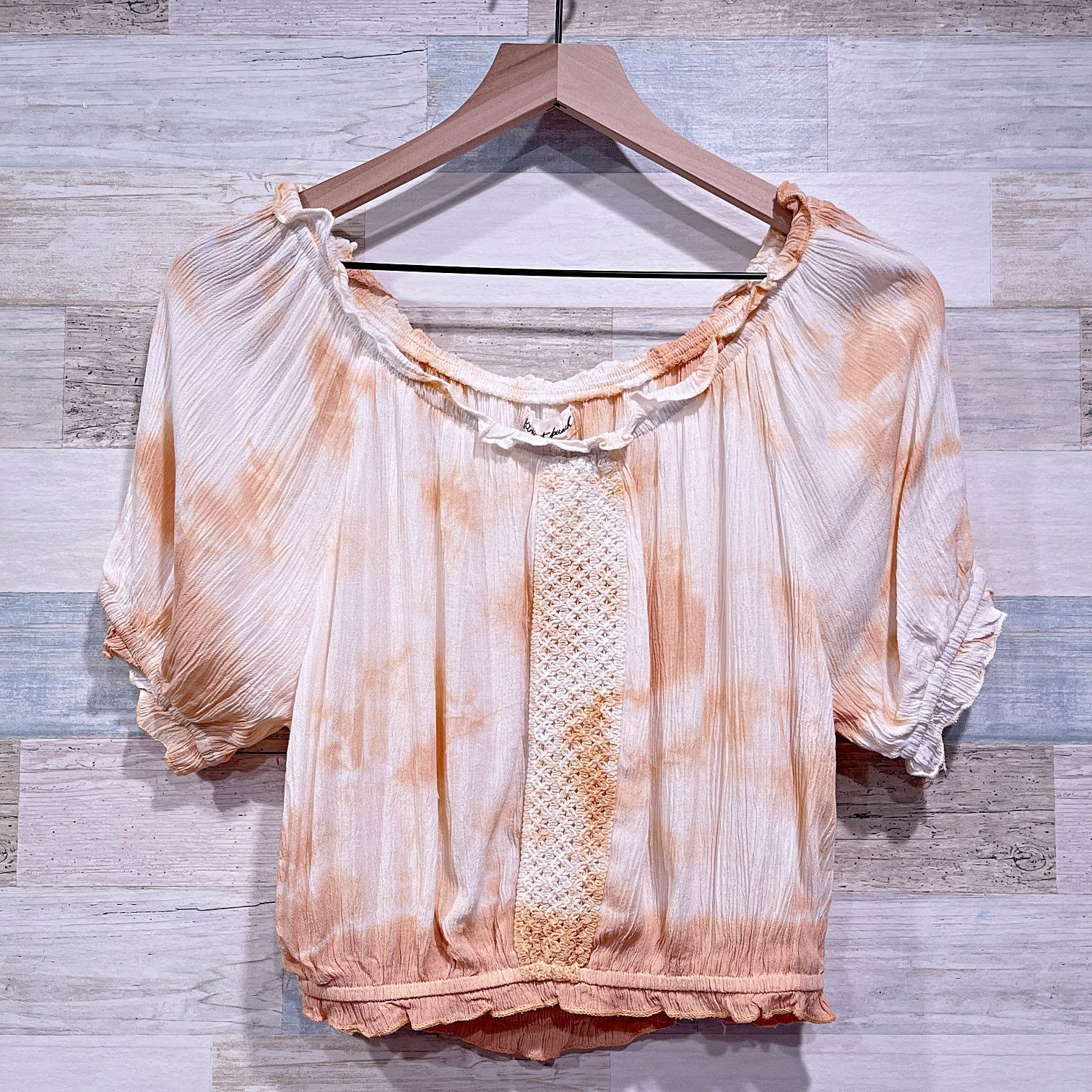 Other KIWI & PUNCH Tie Dye Ruffle Smocked Crop Top Womens Medium Size M / US 6-8 / IT 42-44 - 2 Thumbnail