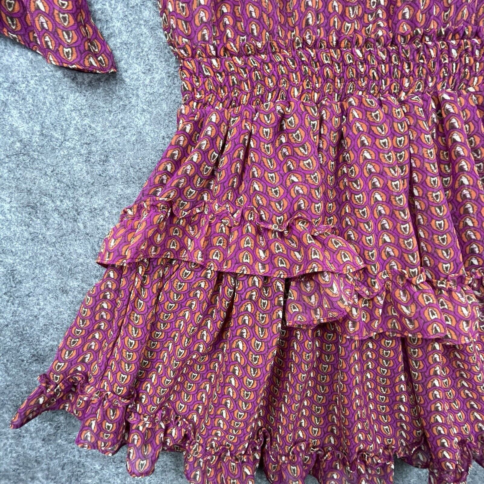 MISA Los Angeles MISA Los Angeles Dress Small Sheer Tiered Ruffle Bow Girly Size S / US 4 / IT 40 - 4 Thumbnail