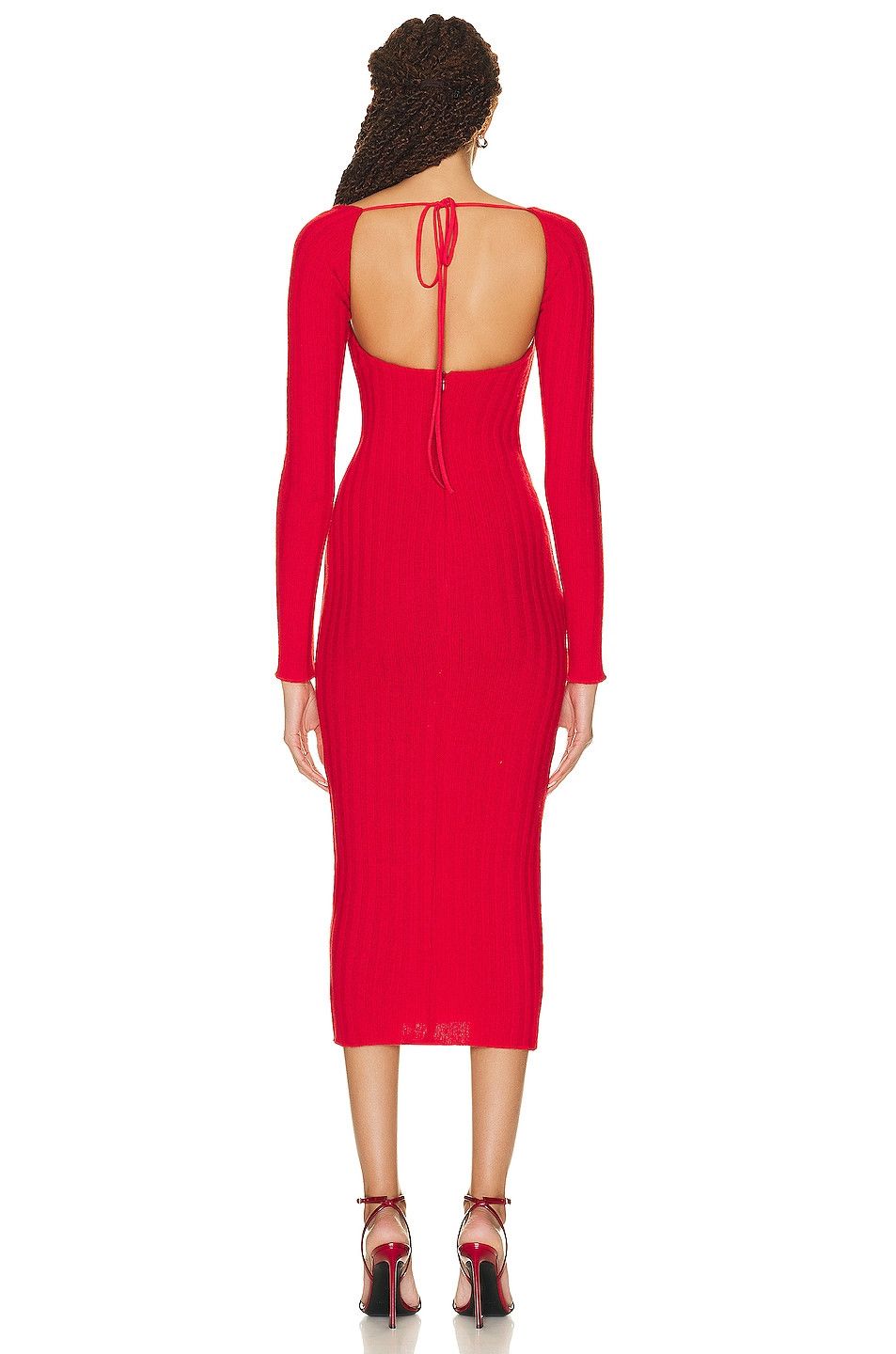 LaQuan Smith Bare shoulders wool ribbed dress w corset Size XS / US 0-2 / IT 36-38 - 17 Thumbnail