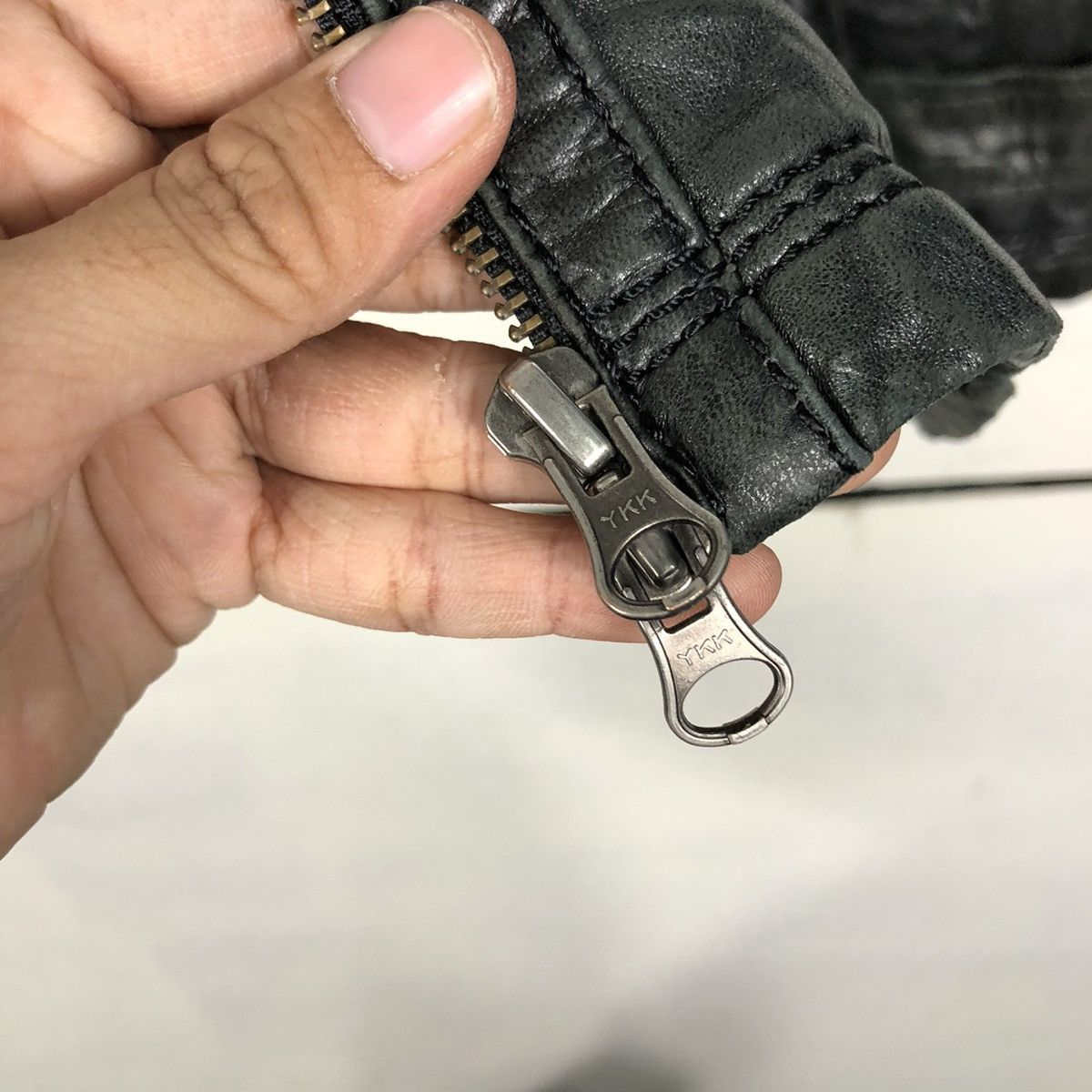 Issey Miyake 🔥VINTAGE BIKER LEATHER JACKET ON BOARD ISSEY MIYAKE Size US L / EU 52-54 / 3 - 18 Thumbnail