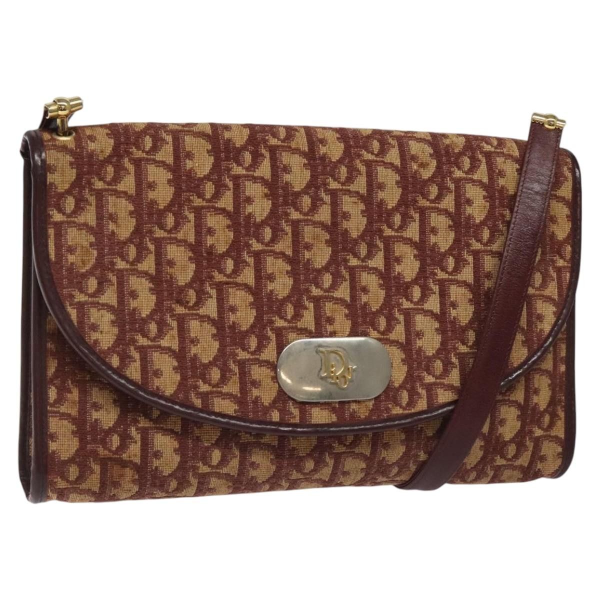 DIOR Trotter Canvas Shoulder Bag Red