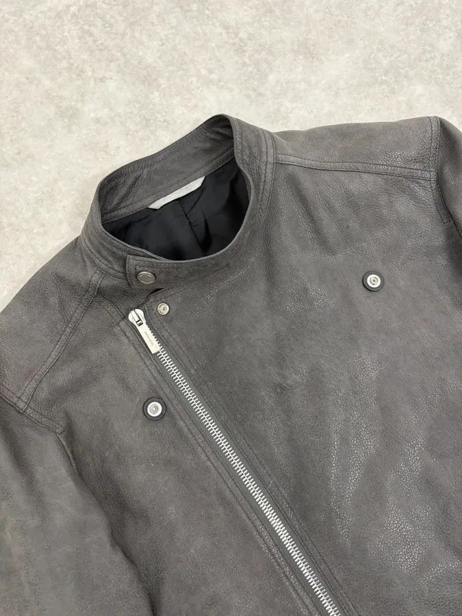 Dior 2010s Dior Grey Asymmetrical Leather Biker Jacket by Kris Van Assche Size US S / EU 44-46 / 1 - 8 Thumbnail