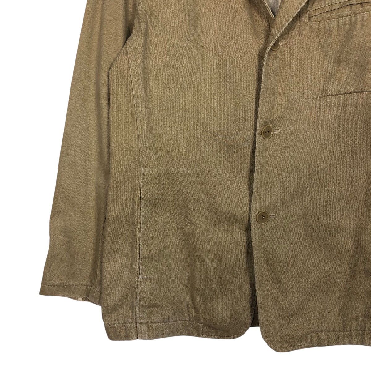 Japanese Brand SHIPS Japan Washed Cotton Work Blazer in Olive Issey Miyake Size US M / EU 48-50 / 2 - 5 Thumbnail