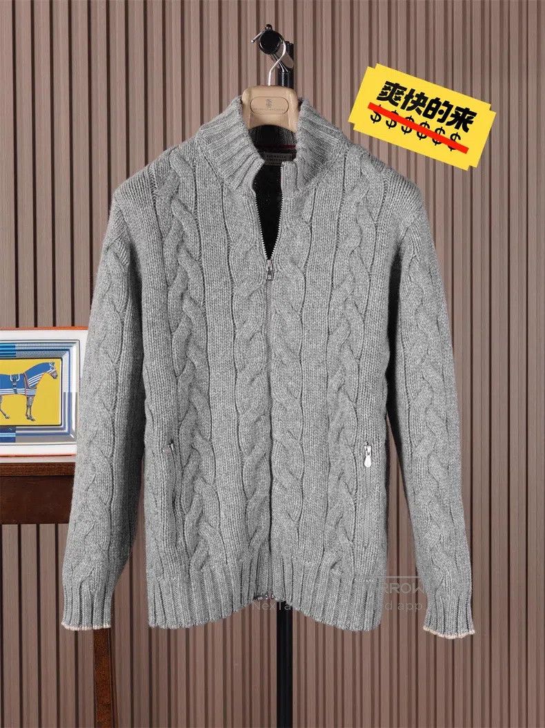 Brunello Cucinelli Brunello Cucinelli Thick full-zip cashmere coat Size US L / EU 52-54 / 3 - 1 Thumbnail