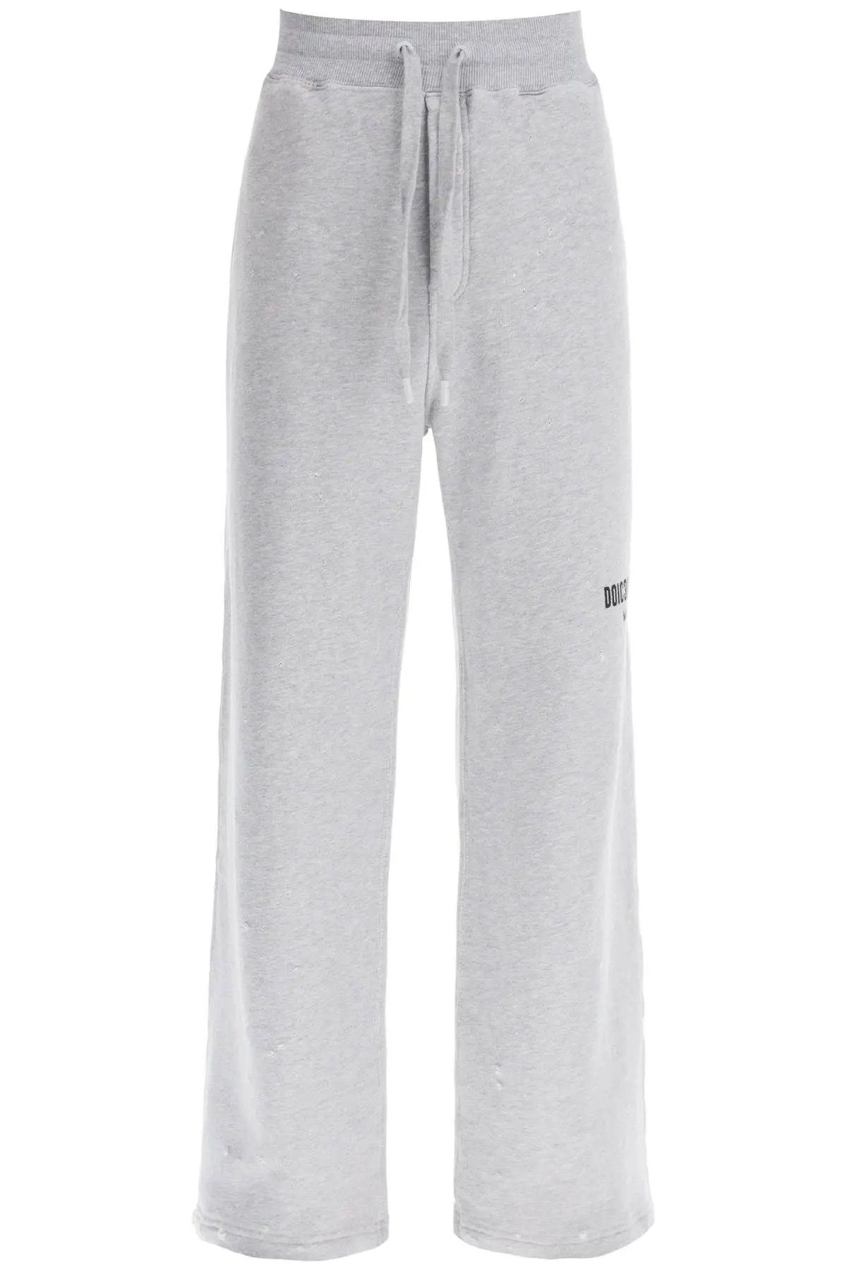 image of Dolce Gabbana O1S22I1N0224 Distressed-Effect Sweatpants & Joggers In Grey, Men's (Size 32)
