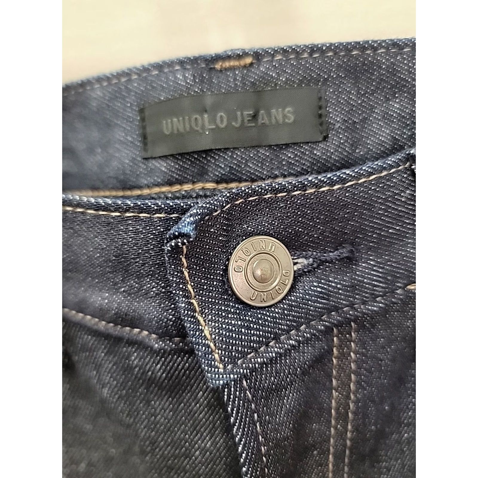 Uniqlo Uniqlo Slim Straight Selvedge Jeans Sz 29x34 Blue Denim Stretch 5-Pocket Mens Regular Waist 34 Inseam 34 Dark Wash Vintage: No Size US 29 - 2 Thumbnail