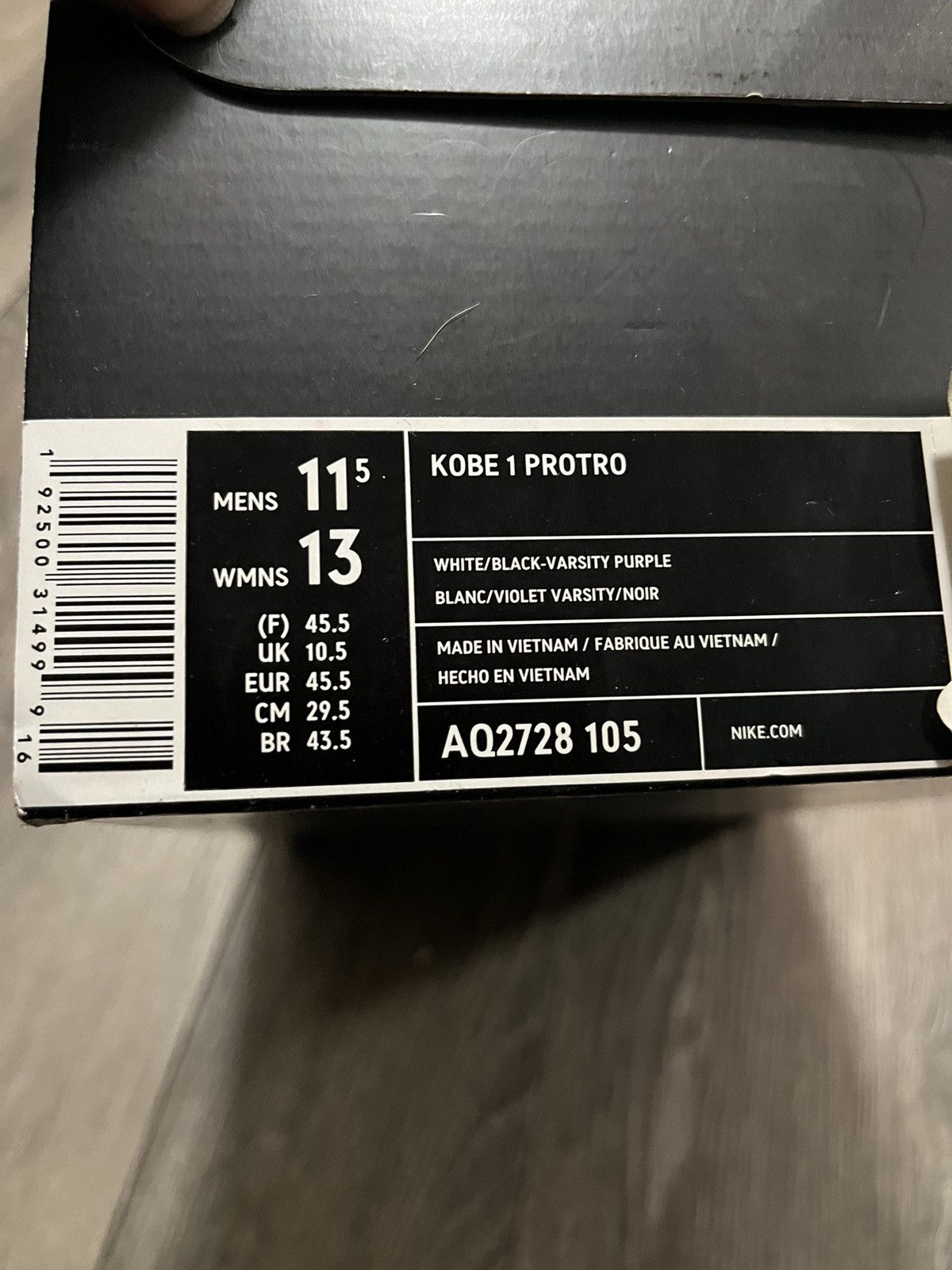 Nike Nike Kobe 1 Protro 81 Pt Game Size US 11.5 / EU 44-45 - 15 Thumbnail