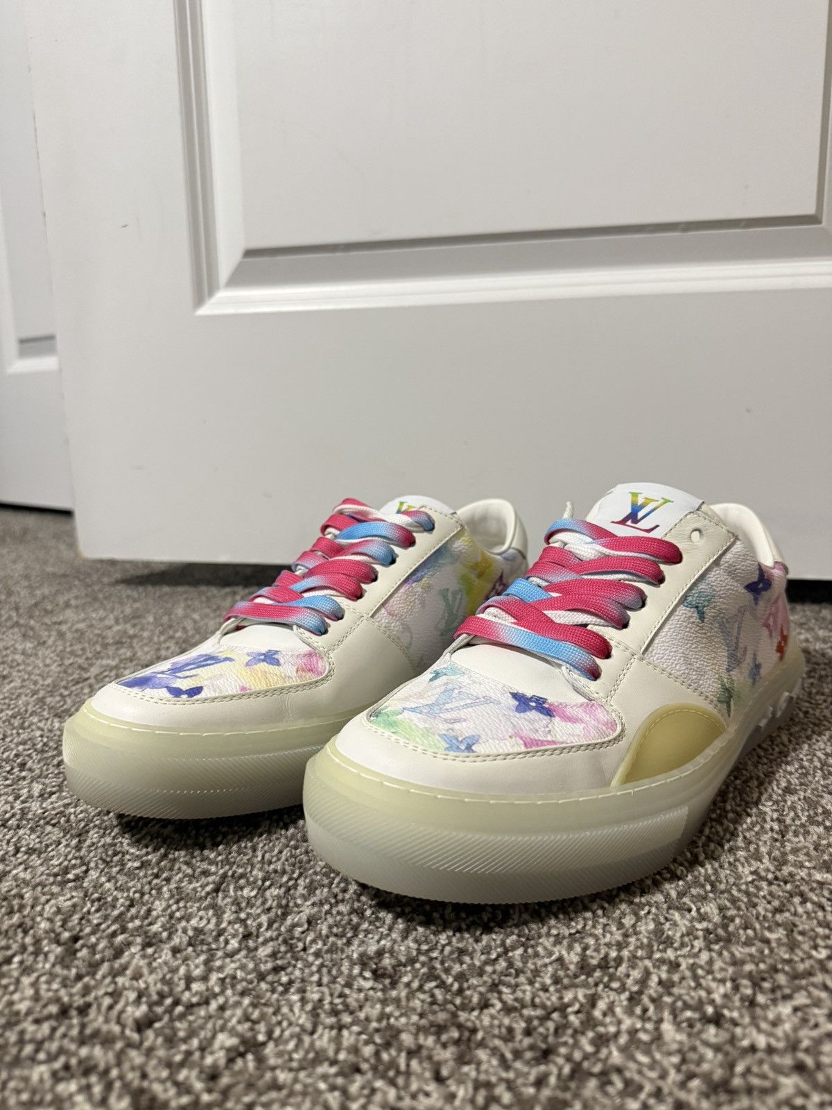 Louis Vuitton Lv Monogram Leather Sneakers Size US 8.5 / EU 41-42 - 4 Thumbnail