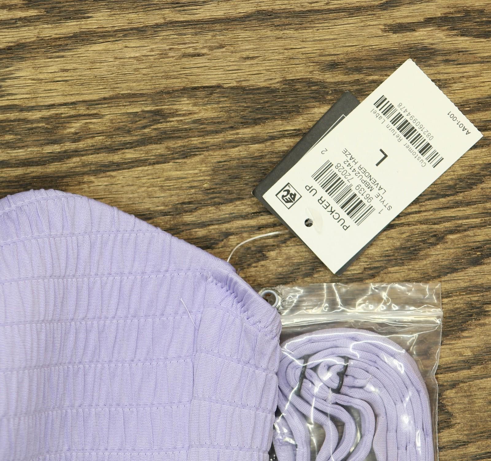 Bar III Nwt Bar Iii Bandeau Bikini Swim Top Lavender Haze Purple L Size ONE SIZE - 5 Thumbnail