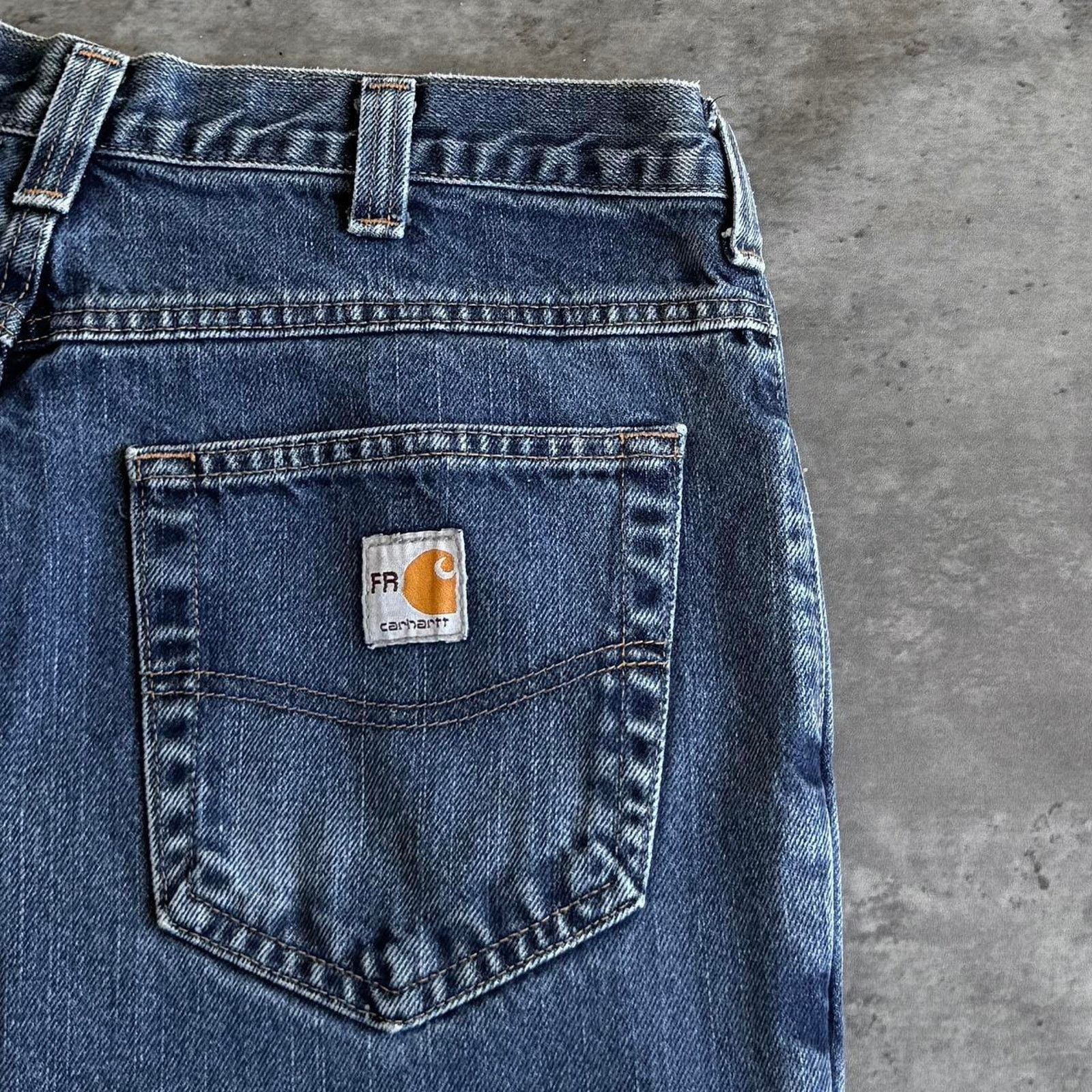 Carhartt × Carhartt Wip × Vintage Vintage Y2K Carhartt Carpenter Stacked Technical Denim Jeans Size US 32 / EU 48 - 3 Thumbnail