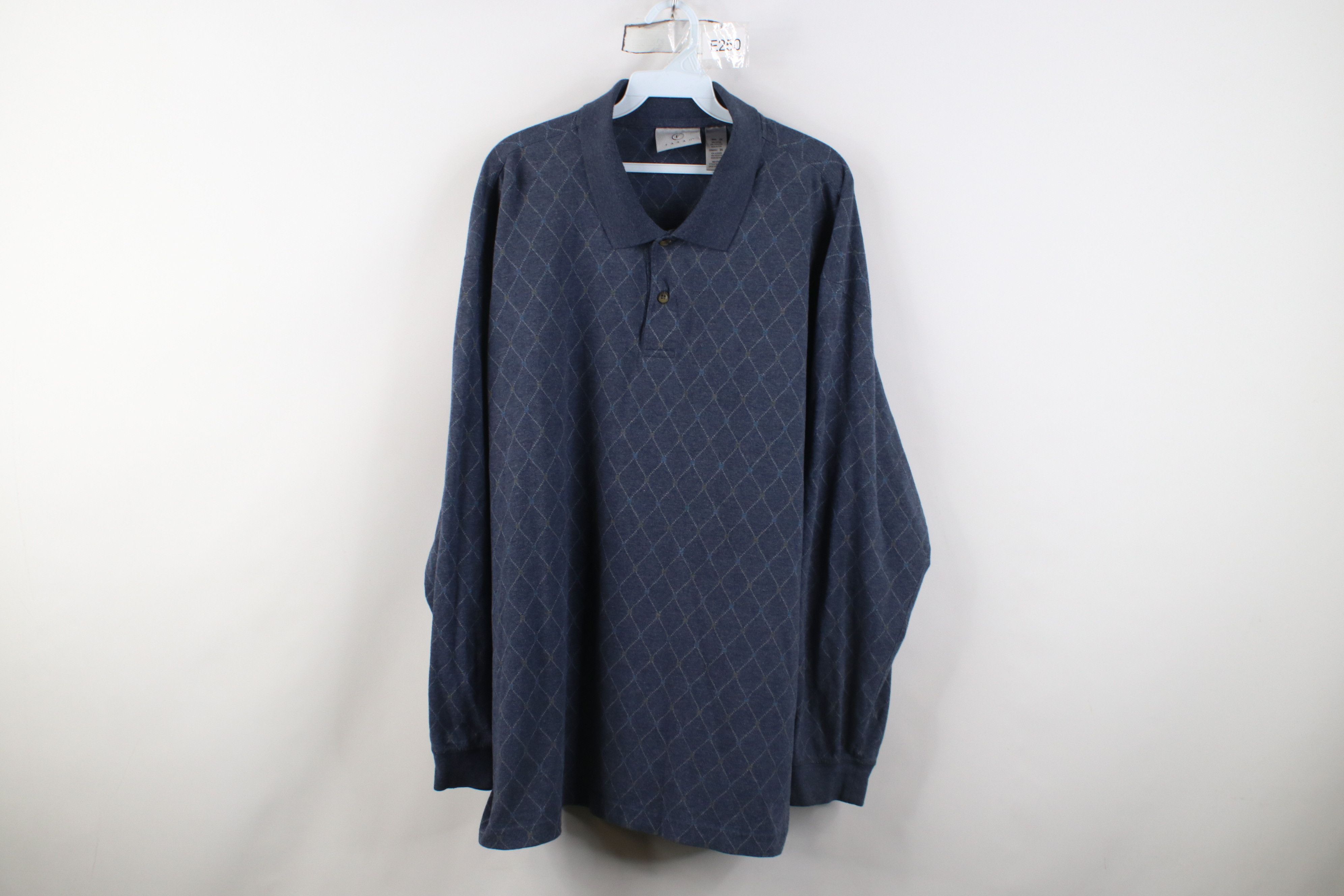 Vintage Vintage 90s Streetwear Diamond Knit Long Sleeve Rugby Polo Size US XXL / EU 58 / 5 - 1 Thumbnail