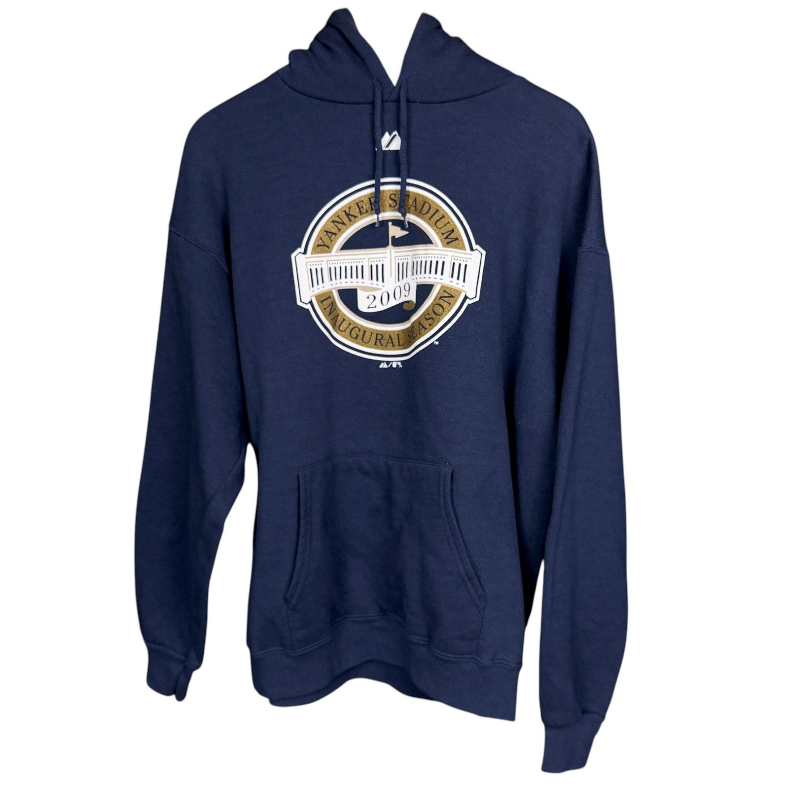Majestic New York Yankees Stadium Men Large Majestic 2009 Navy Hoodie Size US L / EU 52-54 / 3 - 8 Thumbnail