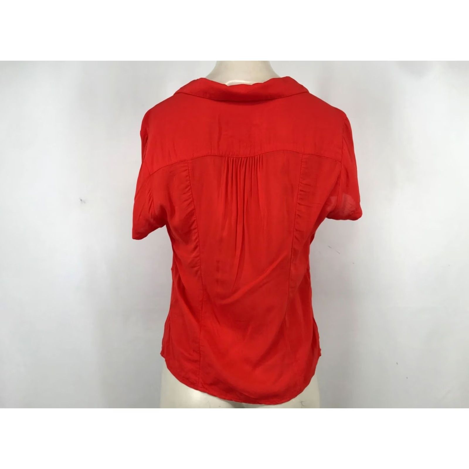 Vintage MAEVE Women's Red Short Sleeve Top Shirt 2 Size XS / US 0-2 / IT 36-38 - 3 Thumbnail