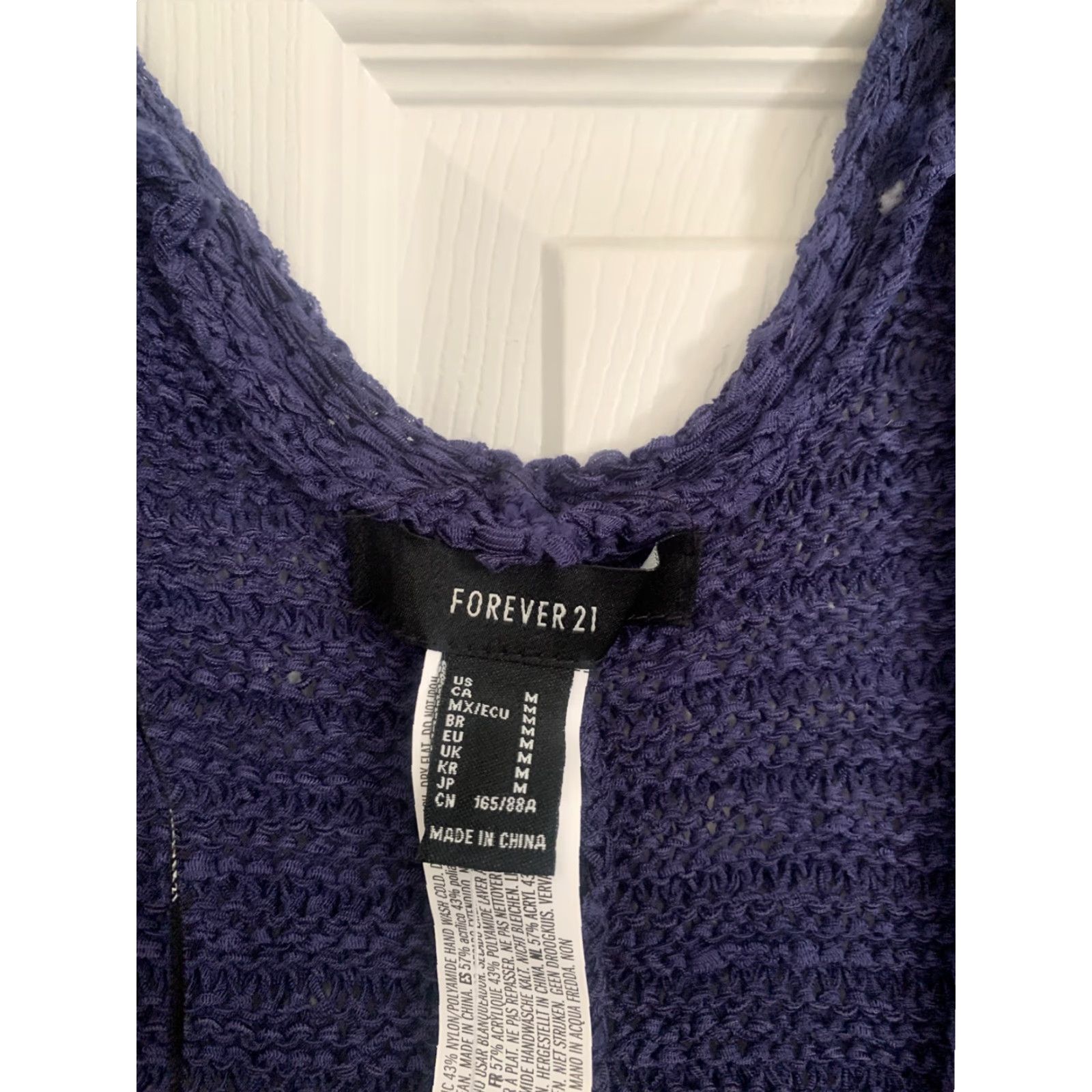 Forever 21 FOREVER 21 Cardigan Vest Open Draped Port Blue Collection Blue Medium NWT Womens Sleeveless Sweater Size M / US 6-8 / IT 42-44 - 3 Thumbnail