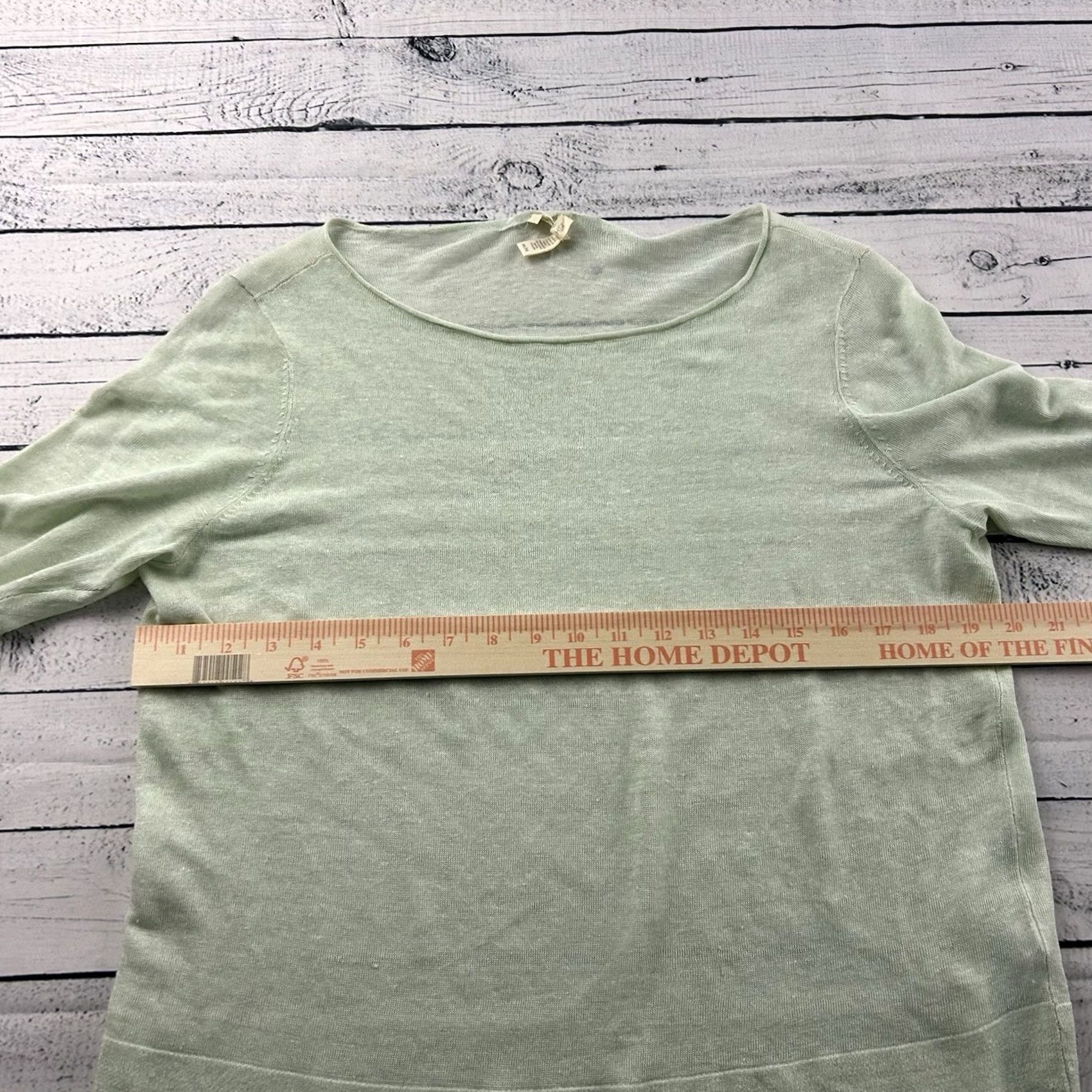 Eileen Fisher Eileen Fisher Blouse Shirt Women's M 3/4 Sleeve Organic Italian Linen Mint Green Size M / US 6-8 / IT 42-44 - 4 Thumbnail