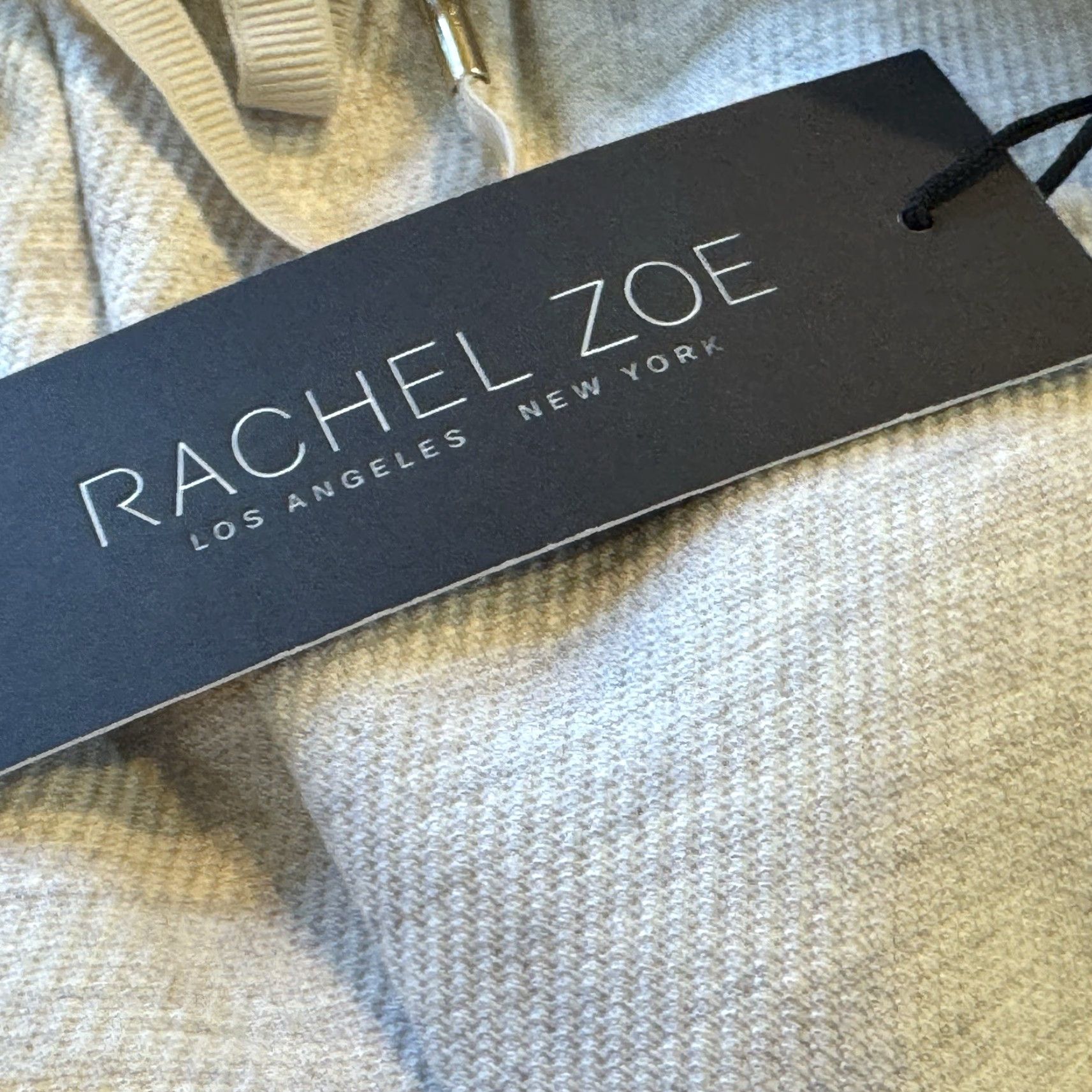 Rachel Zoe Rachel Zoe Pants Joggers Womens Size Medium Heather Oatmeal Elastic Drawstring Waist Pockets NEW Size 32" / US 10 / IT 46 - 8 Thumbnail