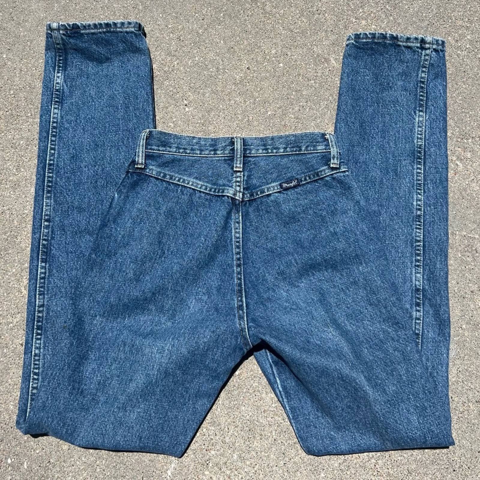 High Waisted Bareback Wrangler Jeans No Back Pockets Mom Jeans 80s 90s  Vintage