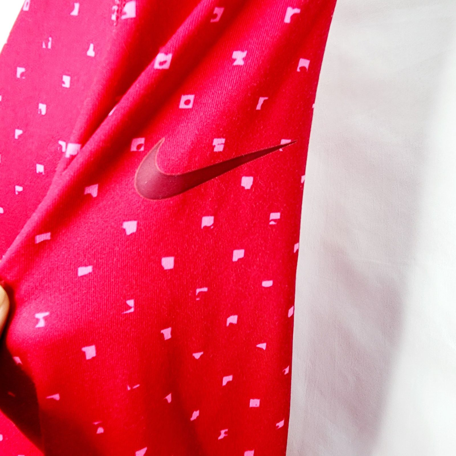 Nike Nike Pro Dri Fit Fuchsia Geometric Pullover Running Top Size M / US 6-8 / IT 42-44 - 6 Thumbnail